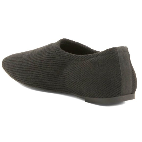 AEROSOLES Sz 8 Sweater Knit Flats Slip ons Black - Picture 2 of 3